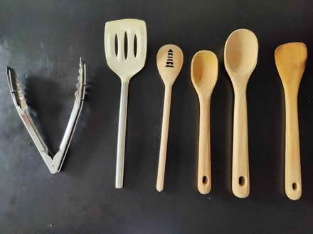 Photo of free Wooden spoons, spatula, tongs (San Francisco) #1