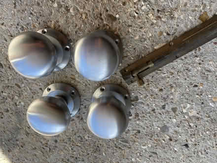 Photo of free 4 Matt Brushed Steel Door Knobs (CT1) #1