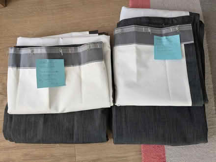 Photo of free 2 pairs charcoal lined curtains (Handside, WGC, AL8) #1