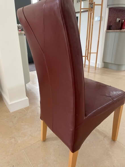 Photo of free 6 burgundy dining chairs (Moortown LS17) #1