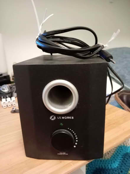 Photo of free Mains powered woofer speaker for computer (Pooley Green TW20) #1