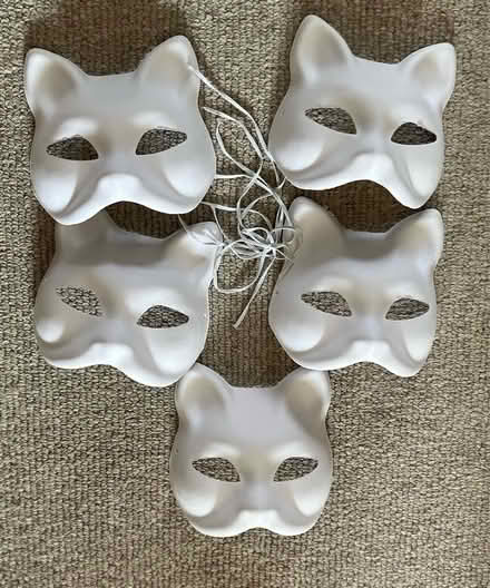 Photo of free Five moulded paper cat masks (Peasedown St John CP) #1