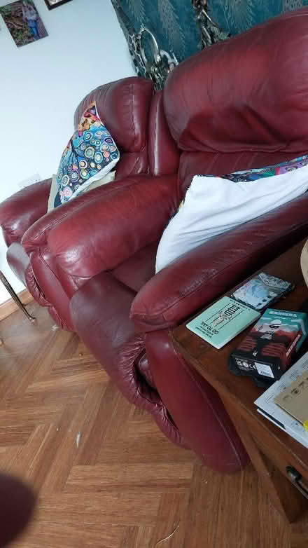 Photo of free 3 piece suite burgundy Italian leather (Over Norton OX7) #2