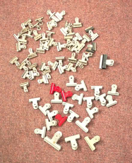 Photo of free Approx 80 x "Bulldog" style clips metal and plastic (World's End RH15) #1