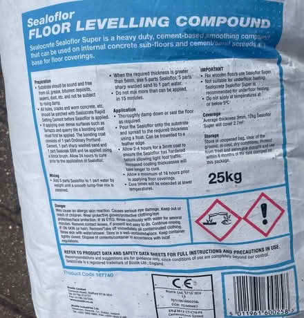 Photo of free 2 x 25Kg sacks Floor Levelling compund (Hinchley Wood KT10) #2
