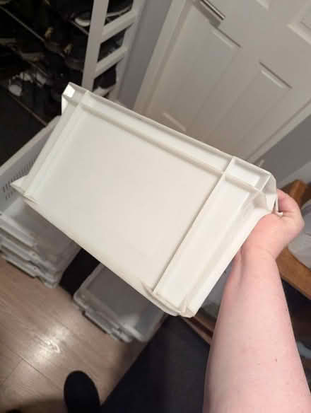 Photo of free 6 white plastic stacking crates (Swarkestone DE73) #2