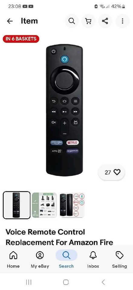 Photo of Prime fire stick remote control (Grange-over-Sands LA11) #1