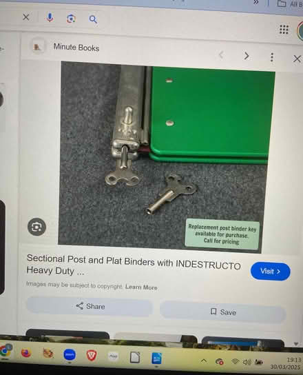 Photo of free Key and post binder (Colwall Stone WR13) #2