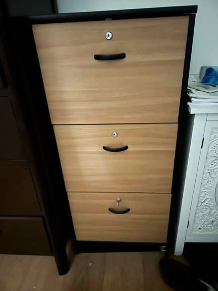 Photo of free 3 Drawer File Cabinet 110cm Tall (kingston upon thames, KT2) #1