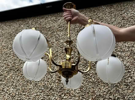 Photo of free Two frosted-lamp chandeliers (Cholsey (OX10)) #2