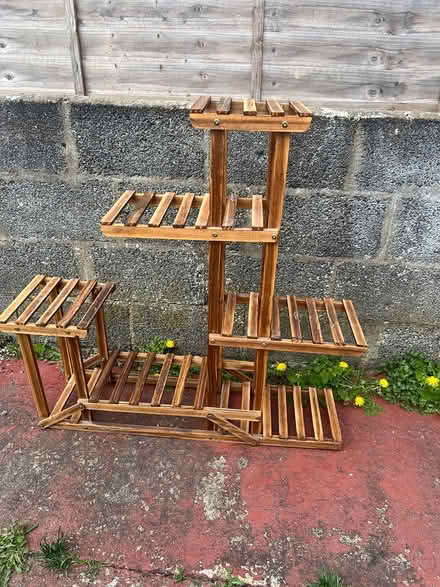 Photo of free Tiered Wooden plant shelf (DA1) #1