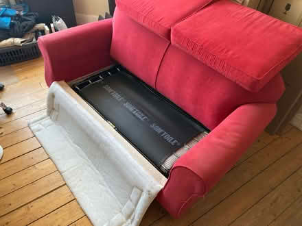 Photo of free Sofa bed, red, metal frame (Sunbury TW16) #3
