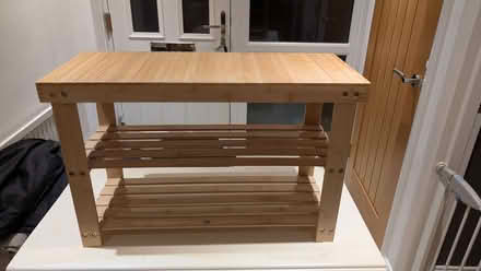 Photo of free Pine wooden shoe rack (Wymington NN10) #1