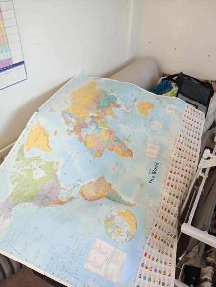 Photo of free Map of world poster (Chorlton Manchester) #1