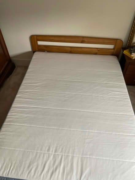 Photo of free King mattress and wood bed frame (Twickenham (TW1)) #2