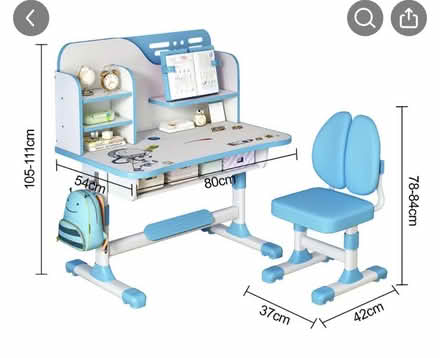 Photo of Desk and chair set blue (Didcot) #3