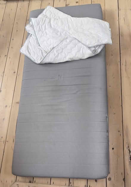 Photo of free Single Ikea mattress and protector (Stretford M32) #1