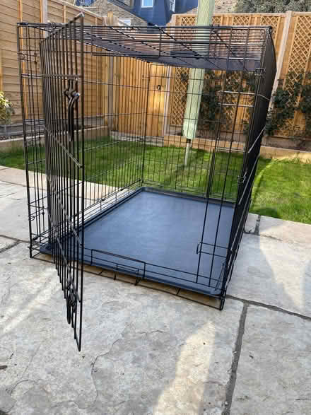 Photo of free XL Metal Dog Crate - Foldable with Tray (Fulham Palace Rd W6) #3