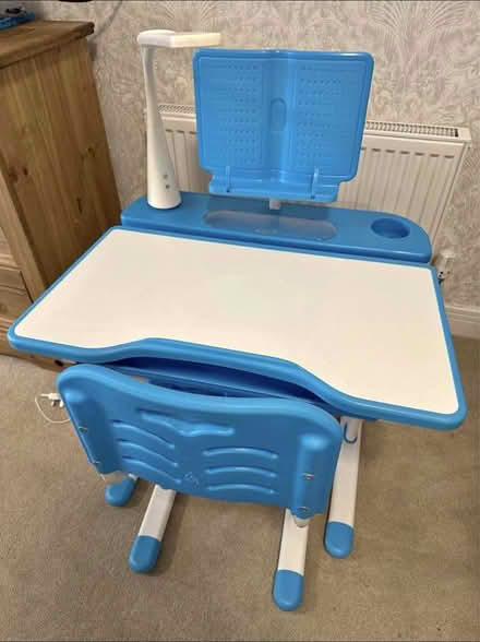 Photo of Desk and chair set blue (Didcot) #1