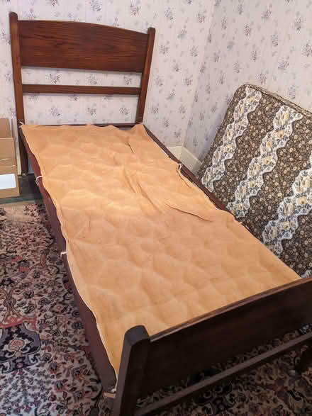 Photo of free Vintage Single Bed Frame Wooden Headboard Theatre Stage Prop (IP3) #1