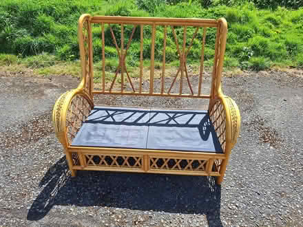 Photo of free Strong cane sofa+cushions-no covers (Kington Magna) #2