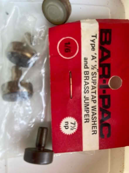 Photo of free BAR-I-PAC Supatap Washer and Brass Jumper (Southdown AL5) #1