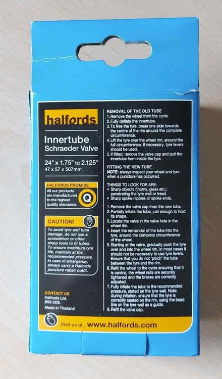 Photo of free Bicycle Inner Tube (Six Ways AL8) #2