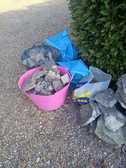 Photo of free crazy paving slabs and bagged rubble (Rowlands Castle PO9) #2