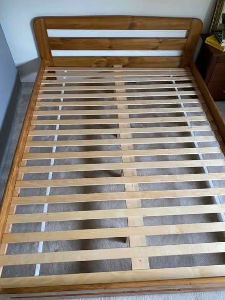 Photo of free King mattress and wood bed frame (Twickenham (TW1)) #1