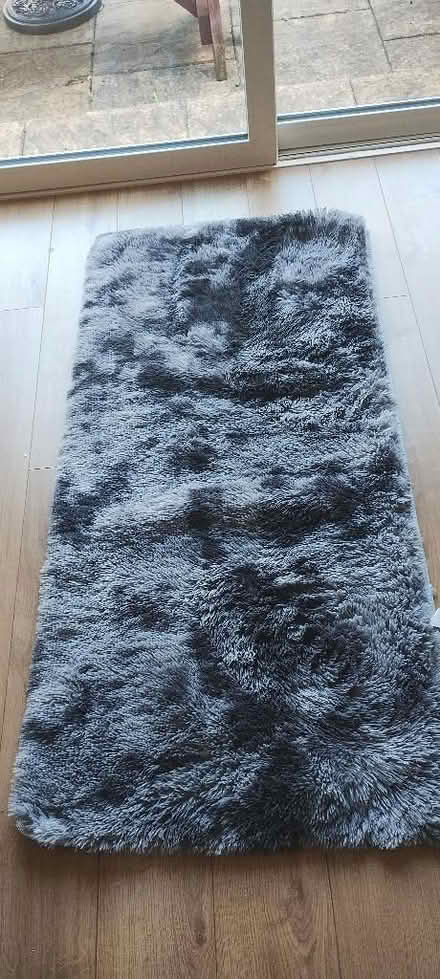 Photo of free Grey fluffy rug (Royston SG8) #1