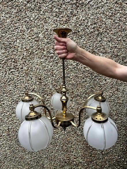 Photo of free Two frosted-lamp chandeliers (Cholsey (OX10)) #1