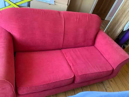 Photo of free Sofa bed, red, metal frame (Sunbury TW16) #2