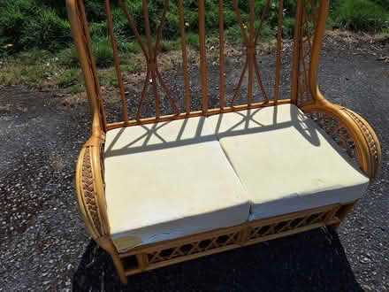Photo of free Strong cane sofa+cushions-no covers (Kington Magna) #3