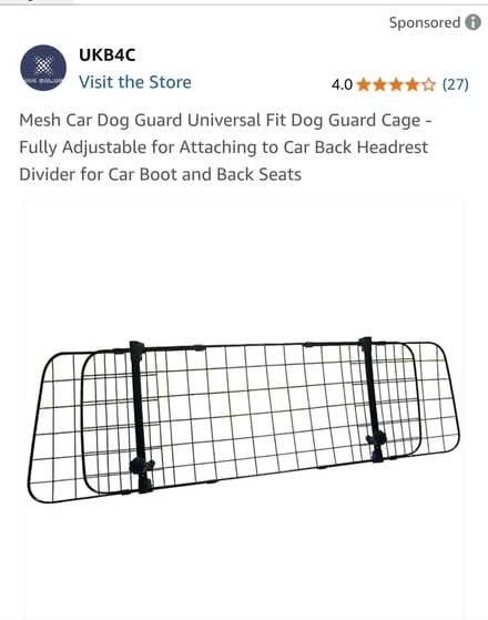 Photo of Dog guard for an estate car (Snettisham PE31) #2