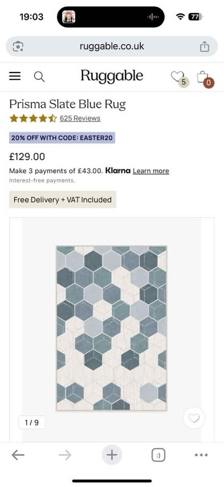 Photo of free Washable rug cover (N16) #2