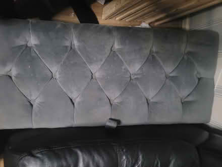 Photo of free Suede affect ottaman (Shefford) #2