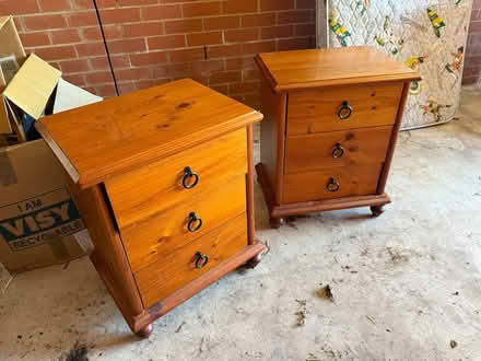 Photo of free Pair Baltic pine bedside cupboards (Dorset Road, Boronia, Vic 3155) #1