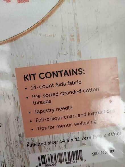 Photo of free Cross stitch set never opened (Iffley Road) #3
