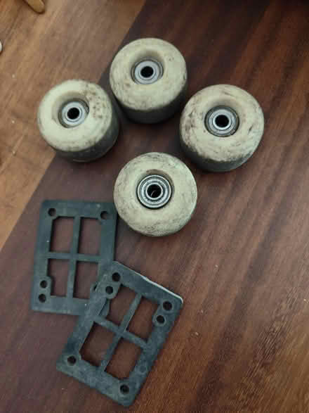 Photo of free Skateboard wheels, bearings, spacer (Maidenhead) #1
