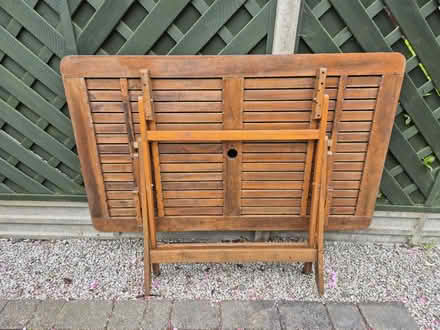 Photo of free Wooden garden table vgc (Desford LE9) #2