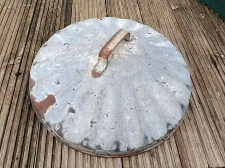 Photo of free metal dustbin lid (only) (Brookhouse LA2) #1