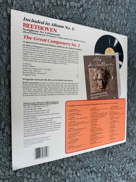 Photo of free Beethoven Long Playing Vinyl Record (Near Davis Square) #2