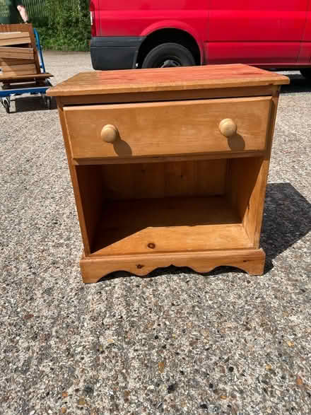 Photo of free Pine bedside table (Hertford Heath SG13) #1