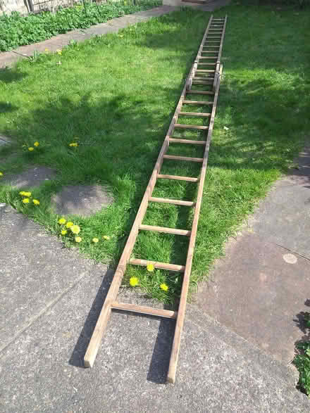 Photo of free Wooden double extension ladder (Bricknell HU5) #2
