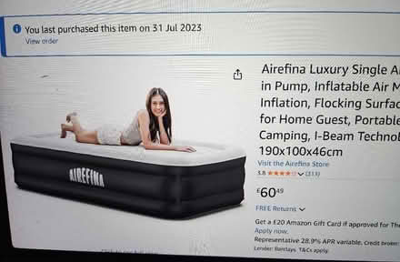 Photo of free Single airbed leaks . (Malvern WR14) #1