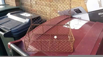 Photo of free Copper colour wire box with closing lid. (Caversham Park RG4) #1
