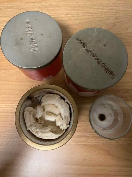 Photo of free Left over wax and glass container (Serangoon MRT station) #1