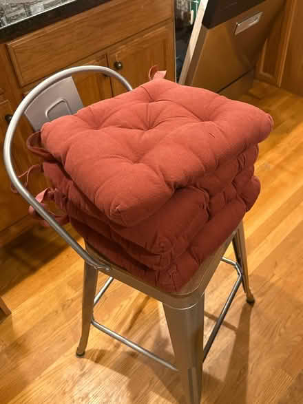 Photo of free 4 machine washable chair cushions (Newtonville) #3