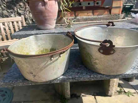 Photo of free Two jam pan planters (Lewes Nevill area) #1