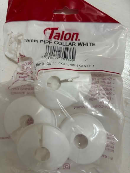 Photo of free White plastic pipe cover and collar (SW15 Putney) #3